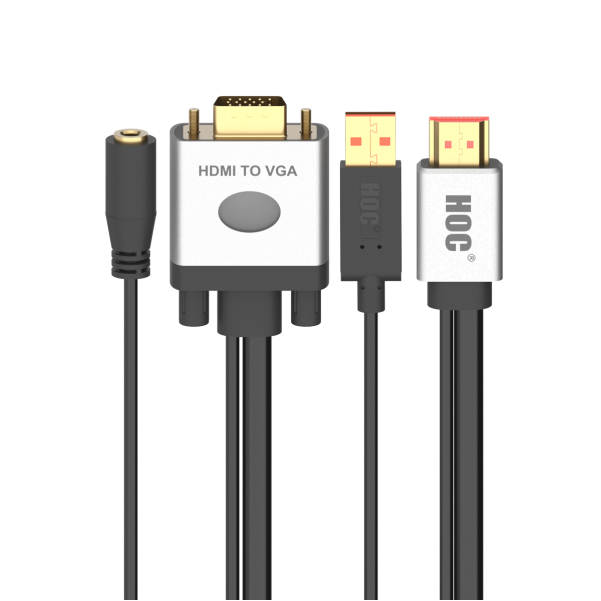 HDMI TO VGA CABLE COM CONVERTOR 2M - HVCC-2L